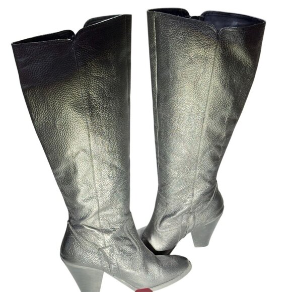 Naturalizer Women's Black Leather Marsella Knee-High Boots Wide Shaft  Size 9W - Picture 12 of 12